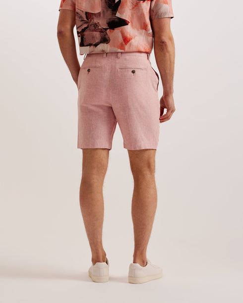 DAMASKS-Shorts-Slim Cotton Linen Short- Ted Baker Romania