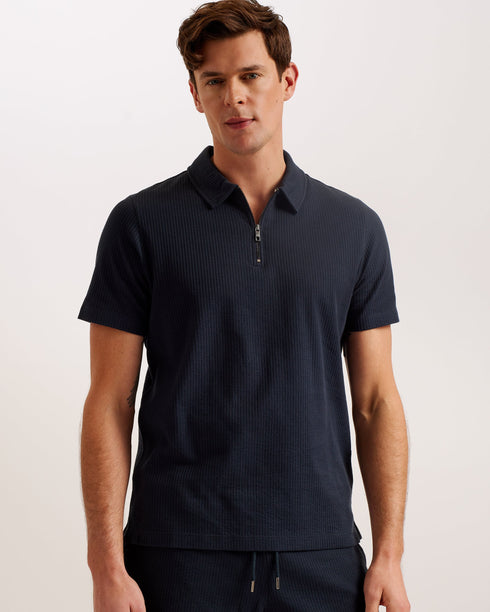 ZARKES-Tops-SS Regular Zip Polo- Ted Baker Romania