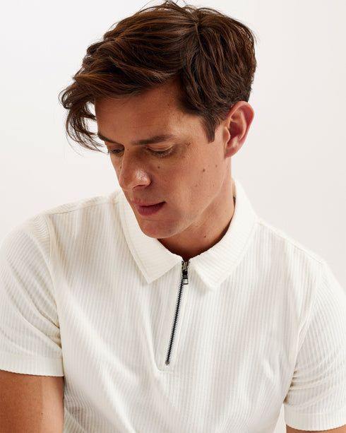 ZARKES-Tops-SS Regular Zip Polo- Ted Baker Romania