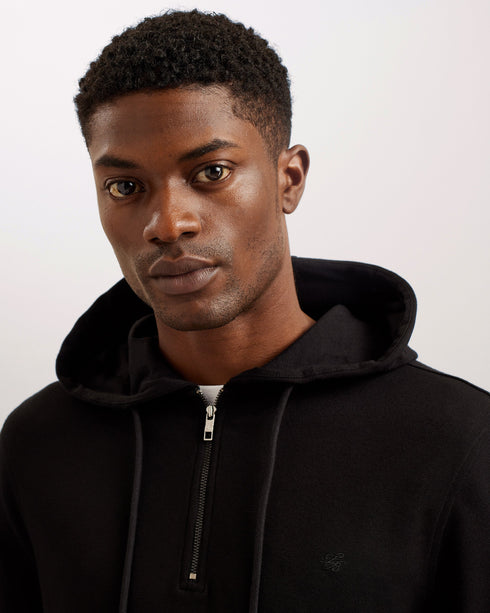 CAPROE-Tops-LS Quarter Zip Hoodie- Ted Baker Romania