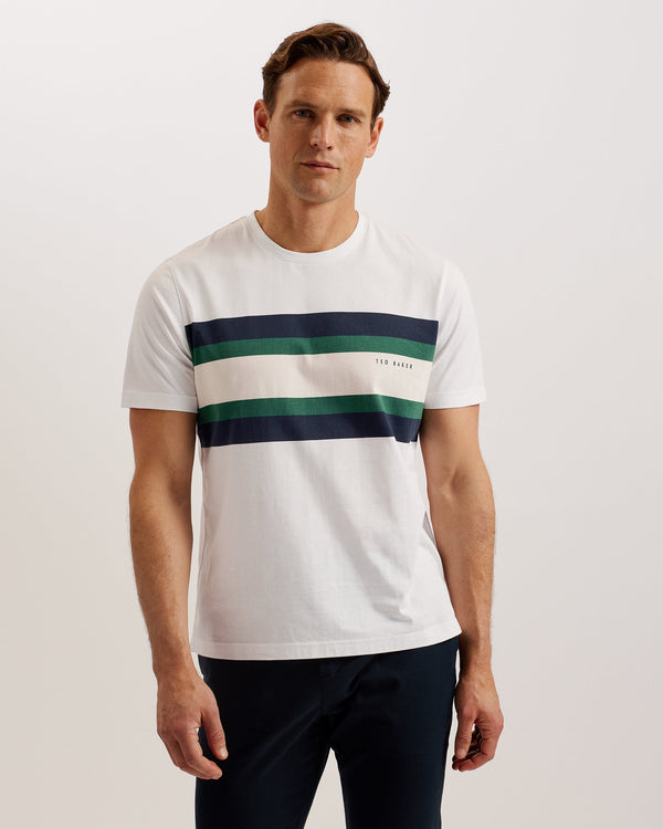 KAINRO-Tops-SS Regular Branded Stripe T-Shirt- Ted Baker Romania