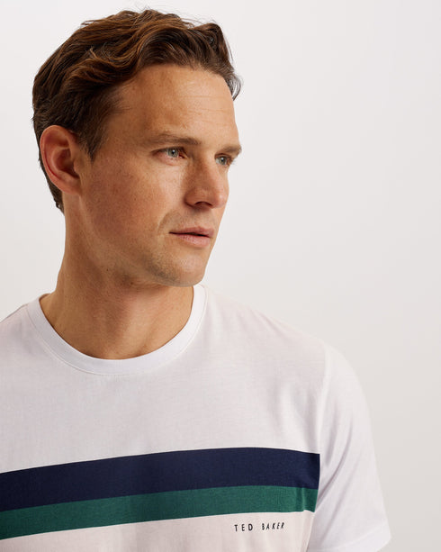 KAINRO-Tops-SS Regular Branded Stripe T-Shirt- Ted Baker Romania