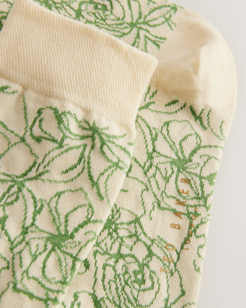 SOKKTWL-Socks-Floral Pattern Sock- Ted Baker Romania