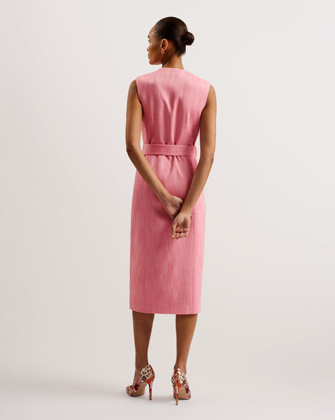 HIROKOD-Dresses-Tailored Sleeveless Wrap Dress- Ted Baker Romania