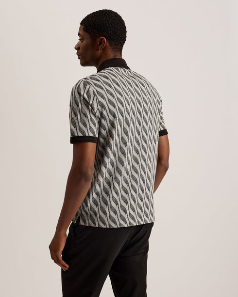 SAULZ-Tops-SS Regular Jacquard Polo- Ted Baker Romania