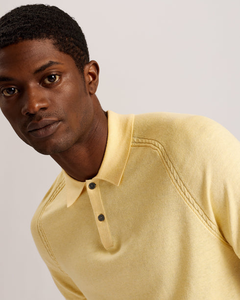 PELTZ-Knitwear-SS Regular Silk Blend Polo- Ted Baker Romania