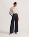 TEERUT-Tailoring-Satin Tailored Wide Flood Length Trousers- Ted Baker Romania