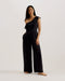 FUJI-Trousers-Ruffle One Shoulder Jumpsuit- Ted Baker Romania