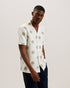DIMITRE-Shirts-SS Relaxed Linen Blend Ikat Shirt- Ted Baker Romania