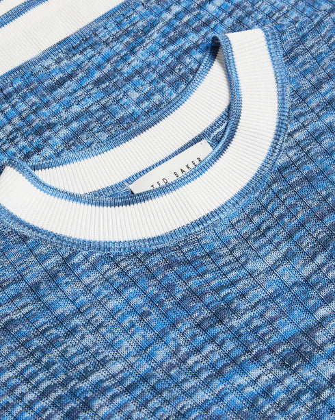 DAYLEYY-Knitwear-Space Dye Short Sleeve Top- Ted Baker Romania