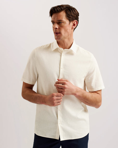 NAIRES-Shirts-SS Linen Shirt- Ted Baker Romania