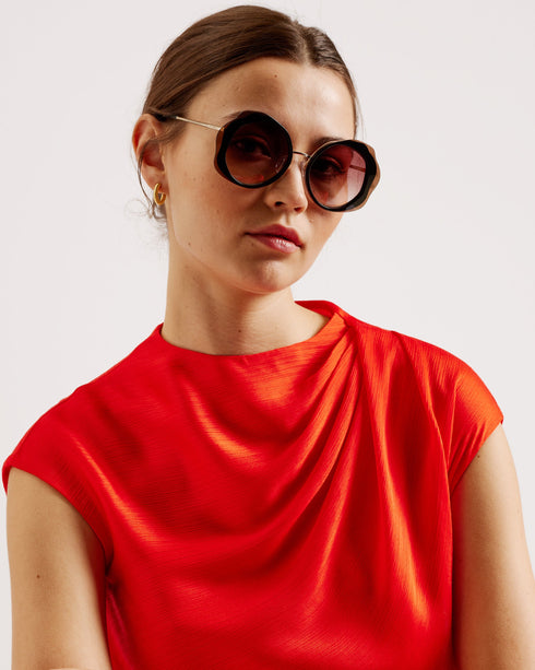 DREWWY-Eyewear-Large Circular Frame Sunglasses- Ted Baker Romania