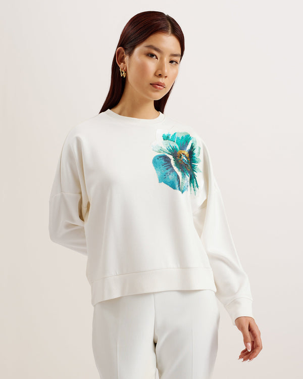 BAYLEYY-Tops-Sequin Graphic Sweat- Ted Baker Romania