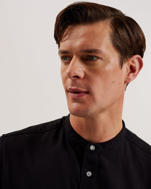 BASTUNS-Shirts-LS Relaxed Grandad Collar Shirt- Ted Baker Romania