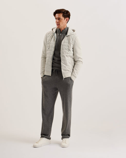 ADBURYS-Tops-Regular Quilted Zip Hoodie- Ted Baker Romania