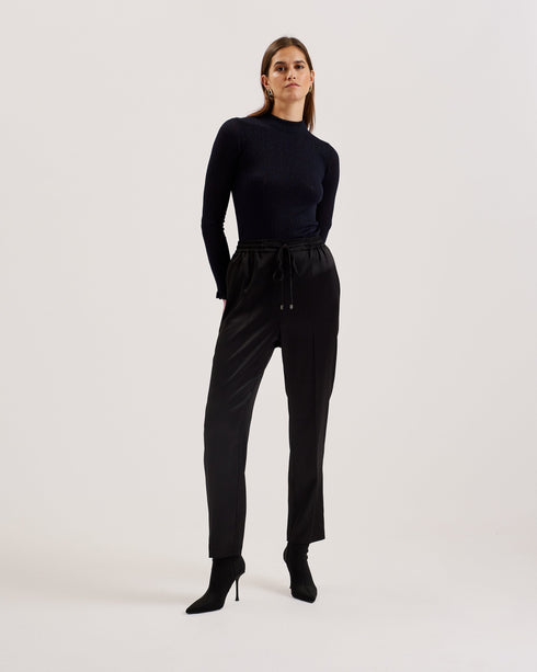 RAINEEE-Knitwear-Metallic Ribbed Funnel Neck- Ted Baker Romania