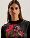 TABITHR-Knitwear-Printed Woven Front Long Sle- Ted Baker Romania