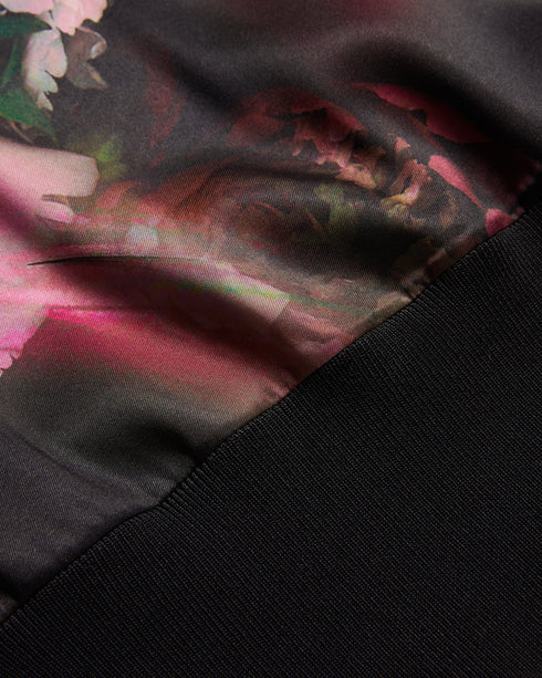 ASTHAA-Knitwear-Printed Woven Front Short Sle- Ted Baker Romania