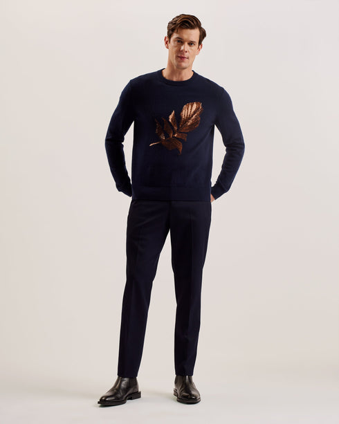 ATESY-Knitwear-LS Regular Cashmere Crew Neck- Ted Baker Romania