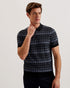 LEVERS-Knitwear-SS Regular Jacquard Zip Polo- Ted Baker Romania