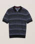 LEVERS-Knitwear-SS Regular Jacquard Zip Polo- Ted Baker Romania