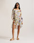DASHAN-Swimwear-It's all in the details: Beach cover up All-over floral print Elasticated off the shoulder neckline Cropped ballon sleeves Frilled drop back hem Floaty fit Semi sheer material May is 5'8.5" / 1.74m and wears a size S- Ted Baker Romania