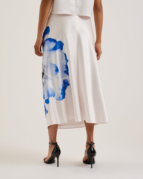 LEELIA-Skirts-Printed Midi Bias Cut Skirt- Ted Baker Romania