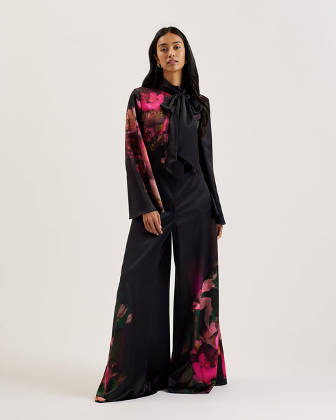 LOUSIOS-Trousers-Printed Wide Leg Jumpsuit wi- Ted Baker Romania