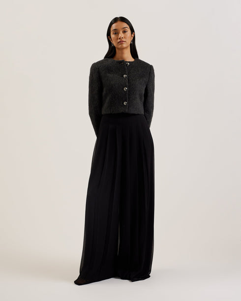 KOKUTO-Trousers-Pleated Wide Leg Trouser- Ted Baker Romania