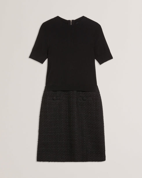 KOMAM-Tailoring-Rose Button Knit Bodice Boucle- Ted Baker Romania