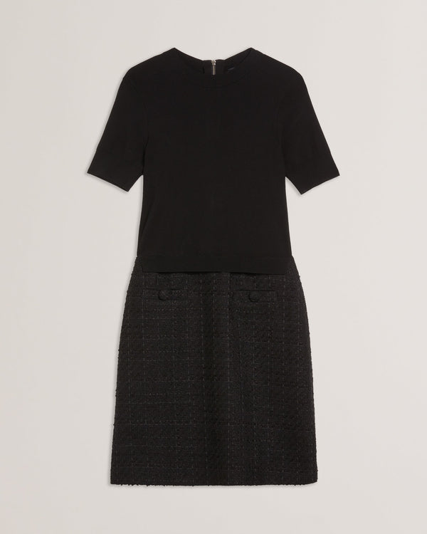 KOMAM-Tailoring-Rose Button Knit Bodice Boucle- Ted Baker Romania