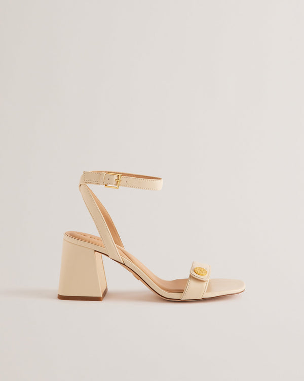 MILLIIY-Sandals-Mid Block Heel Sandal With Signature Coin- Ted Baker Romania