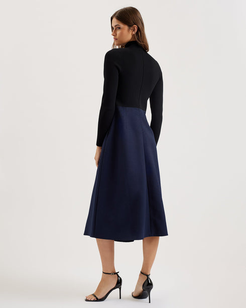 CHIRA-Dresses-Knit Bodice Dress With Wrap Sk- Ted Baker Romania