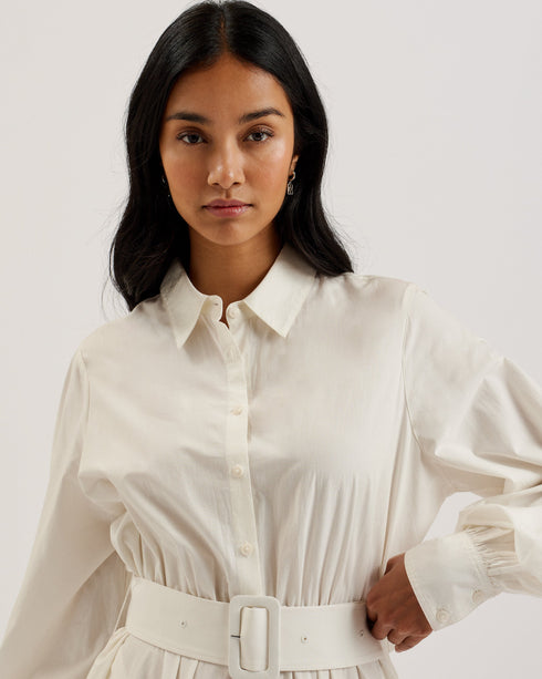 ENE-Dresses-Button Down Maxi Shirt Dress Wit- Ted Baker Romania