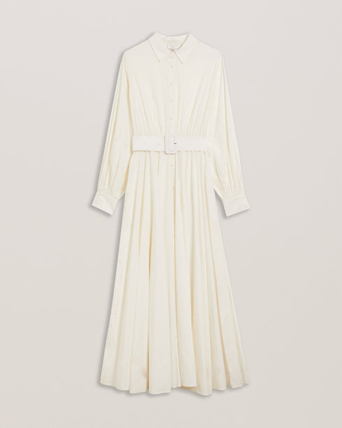 ENE-Dresses-Button Down Maxi Shirt Dress Wit- Ted Baker Romania