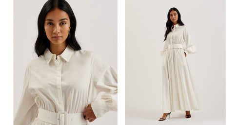 ENE-Dresses-Button Down Maxi Shirt Dress Wit- Ted Baker Romania