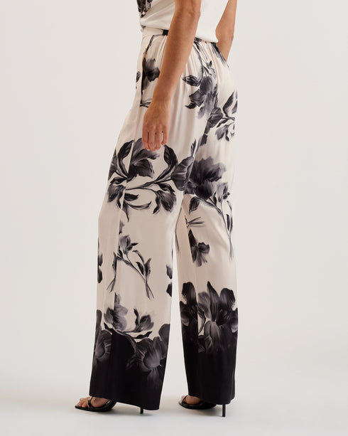 AWYNA-Trousers-Printed High Waisted Wide Leg- Ted Baker Romania