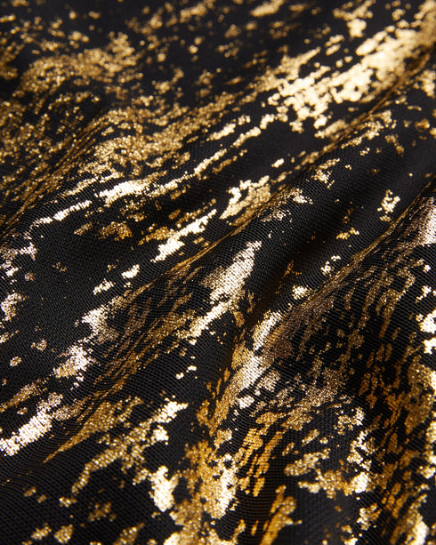 KARENHA-Tops-Foil Printed Skinny Fit Mesh Top- Ted Baker Romania