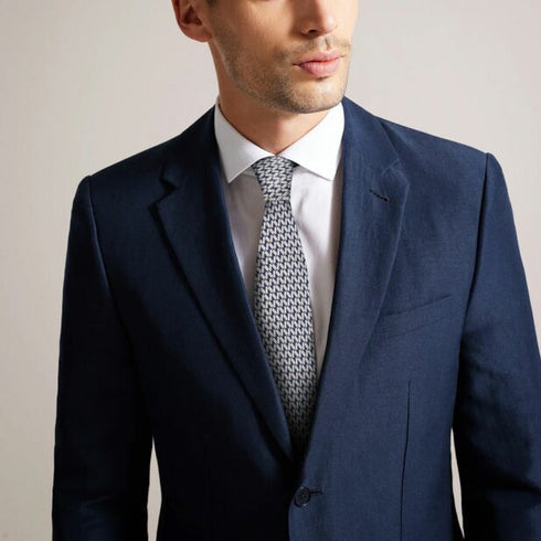 MILAK-Ties-Circle Geo Print Silk Tie- Ted Baker Romania