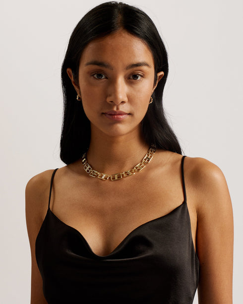 TUNCA-Dresses-Satin Cowl Neck Evening Midi Dress- Ted Baker Romania