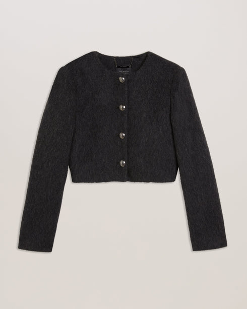 ASTELIA-Outerwear-Cropped Brushed Wool Jacket- Ted Baker Romania