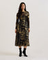 JUNHAA-Dresses-Foil Printed Long Sleeve Midi- Ted Baker Romania