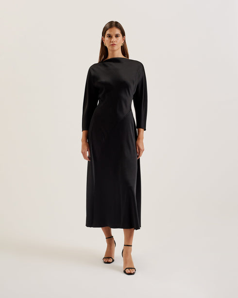 AVELLI-Dresses-Curve Seam Detail Midi Dress- Ted Baker Romania
