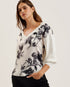 JOIEE-Knitwear-V Neck Printed Woven Front Jum- Ted Baker Romania