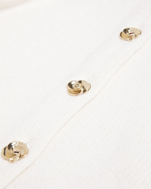 JAYCEY-Knitwear-Rose Button Crew Neck Cardig- Ted Baker Romania