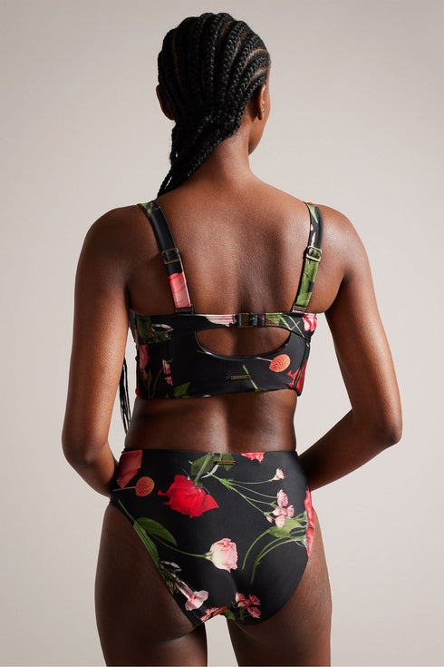 LUSIYE-Swimwear-Printed Longline Bikini Top- Ted Baker Romania