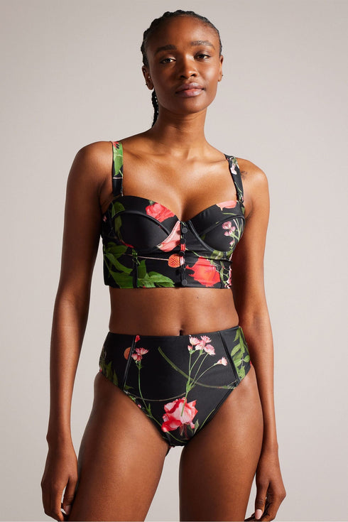 LOESIY-Swimwear-Printed High Waisted Bikini Pant- Ted Baker Romania