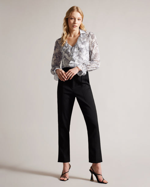 ANNIYE-Tops-Ruffle Blouse With Metal Ball Trim- Ted Baker Romania