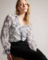 ANNIYE-Tops-Ruffle Blouse With Metal Ball Trim- Ted Baker Romania