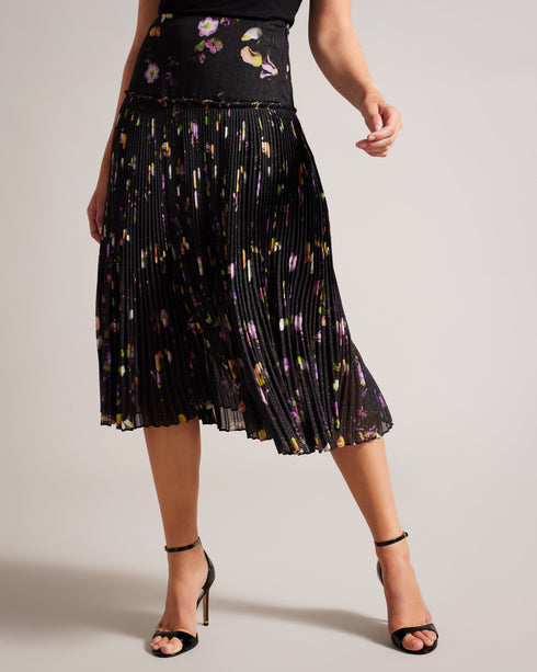 TEREYSA-Skirts-Corrugated Pleated Midi Skirt- Ted Baker Romania